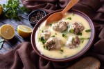 traditional-greek-meatball-soup-giouvarlakia-my image