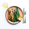 bourbon-glazed-salmon-recipe-with-grilled-asparagus image