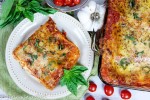 no-boil-four-cheese-easy-to-make-vegetarian-lasagna-running image