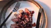 seared-duck-breast-with-cherries-and-port-sauce image
