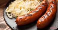 beer-braised-grilled-bratwurst-recipe-foreman-grill image