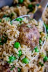 one-skillet-beef-meatballs-with-rice-and-peas-the image