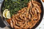 15-minute-lemon-garlic-butter-steak-with-spinach image