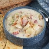 bacon-clam-chowder-recipe-with-bacon-nueskes image