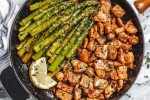 garlic-butter-chicken-bites-and-asparagus-recipe-best image