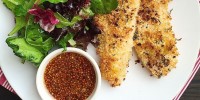 baked-chicken-fingers-with-honey-mustard-dipping image