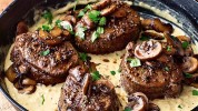 ina-gartens-filet-mignon-with-mustard-and-mushrooms image