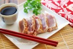 seared-ahi-tuna-steak-with-spicy-dipping-sauce-healthy image