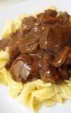 crockpot-beef-tips-gravy-recipe-flavorite image