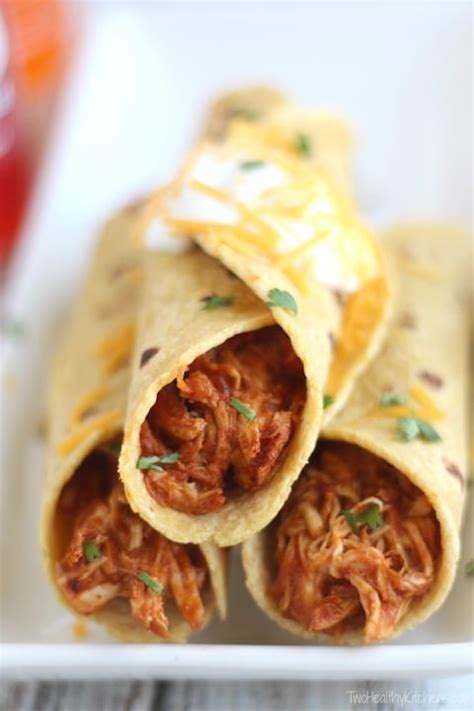 3-ingredient-crock-pot-chicken-tacos-two-healthy-kitchens image