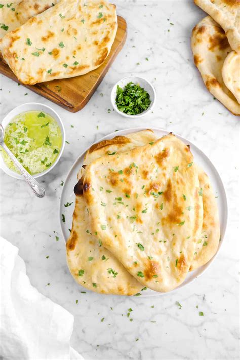 homemade-naan-with-roasted-garlic-herb-butter image