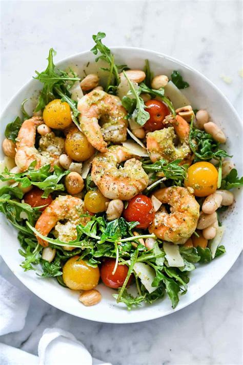 arugula-salad-with-pesto-shrimp-parmesan-and-white image