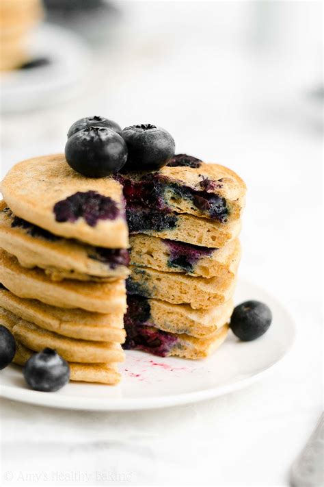 the-ultimate-healthy-blueberry-pancakes-one-bowl image