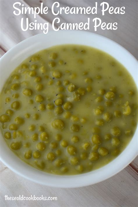 creamed-peas-with-canned-peas-recipe-these-old-cookbooks image