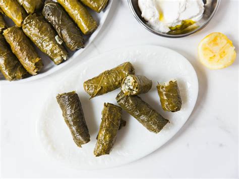 greek-stuffed-grape-leaves-with-rice-and-herbs image