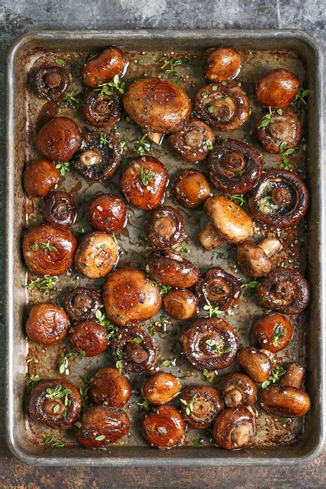sheet-pan-garlic-butter-mushrooms-damn-delicious image