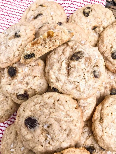 chewy-coconut-oatmeal-raisin-cookies-with-walnuts image