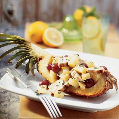 chicken-salad-in-pineapple-boats-recipe-sunset-magazine image