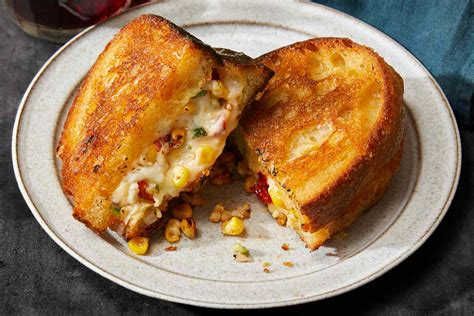 grilled-cheese-with-corn-and-calabrian-chile-recipe-food-wine image