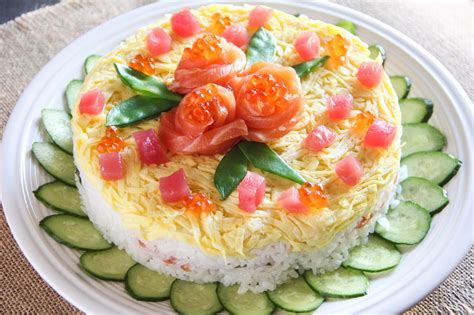 sushi-cake-recipe-japanese-cooking-101 image