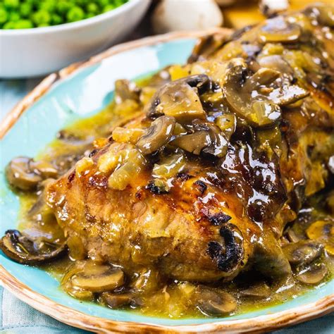 roasted-pork-loin-with-mushroom-gravy-spicy-southern image