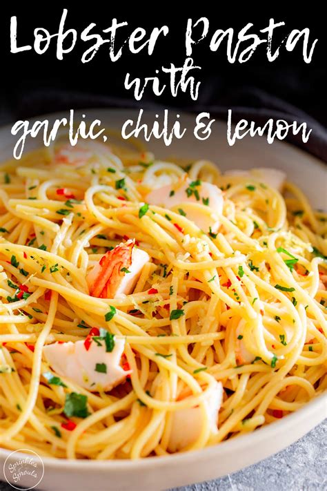 lobster-pasta-with-chili-and-garlic-sprinkles-and-sprouts image
