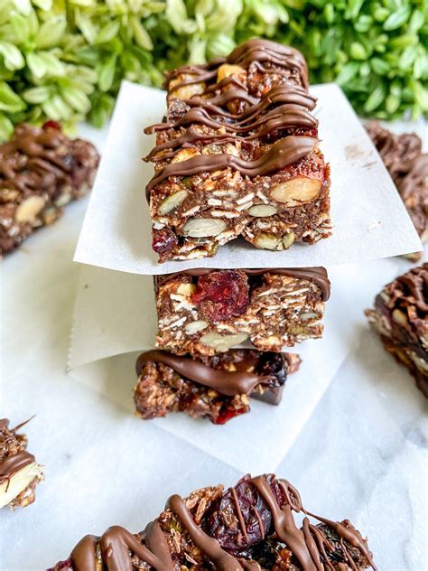 chocolate-trail-mix-granola-bars-no-bake-secretly image
