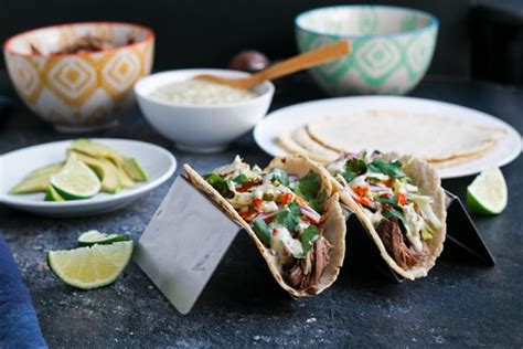 dutch-oven-pulled-pork-tacos-with-creamy-salsa-verde image