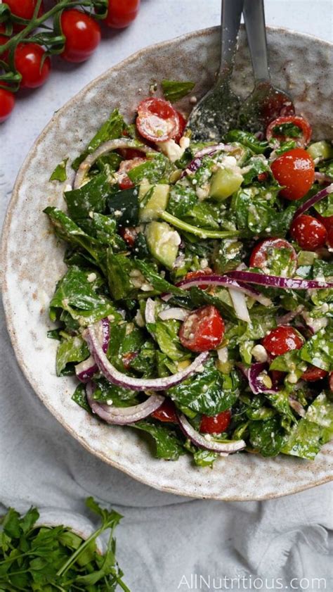 spinach-tomato-salad-with-feta-cheese-all-nutritious image