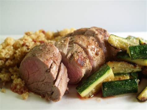 pork-tenderloin-with-couscous-and-zucchini image