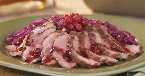 grilled-duck-with-red-currant-sauce-recipe-maple image