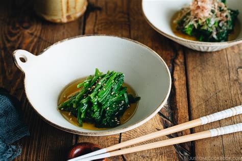 spinach-ohitashi-japanese-spinach-salad-ほうれん草の image