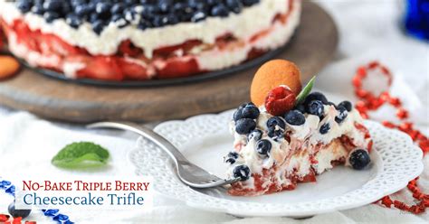 easy-no-bake-triple-berry-cheesecake-trifle image