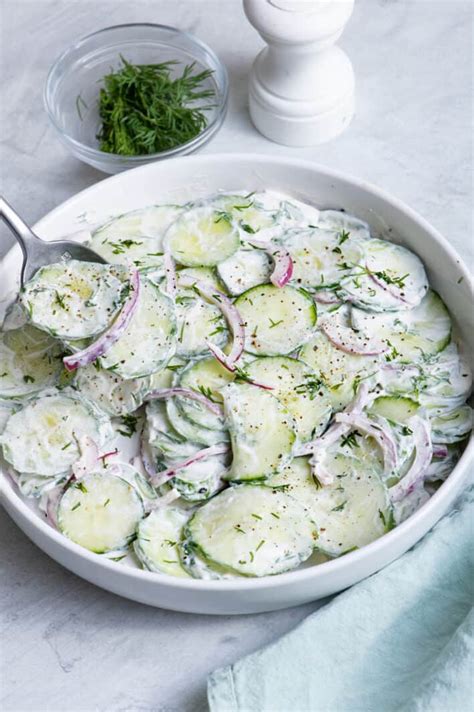 5-minute-creamy-cucumber-salad-sour-cream-base image