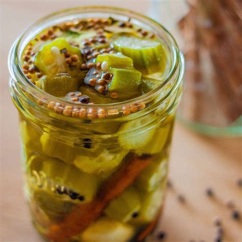 sweet-pickled-okra-recipe-emily-farris-food-wine image