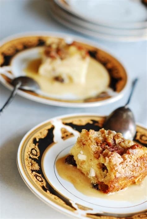 white-chocolate-pecan-bread-pudding-with-whiskey image