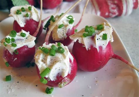 afternoon-snack-radishes-with-cream-cheese-and-chives image