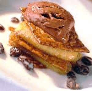 banana-napoleon-with-chocolate-sabayon-cuisine image