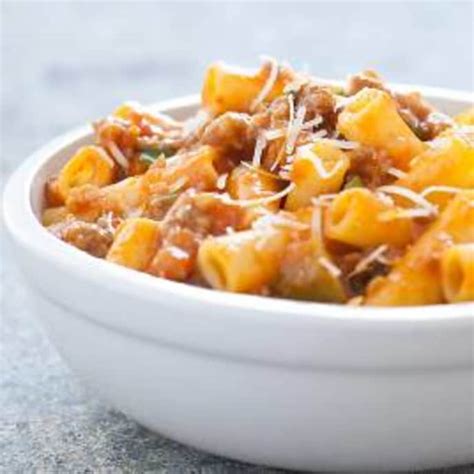 pressure-cooker-easy-ziti-with-sausage-and-peppers image