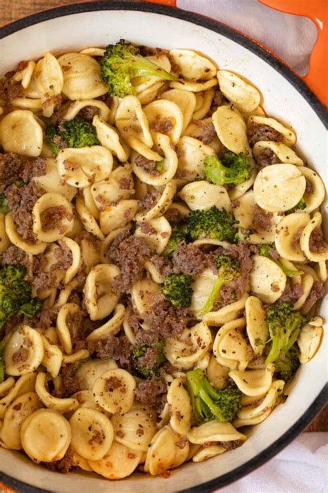 orecchiette-with-sausage-and-broccoli-recipe-dinner image