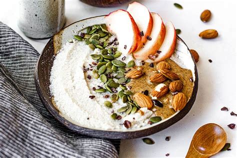 healthy-coconut-oatmeal-recipe-paleo-grain-free image