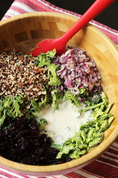 broccoli-cranberry-salad-with-pecans-good-cheap-eats image