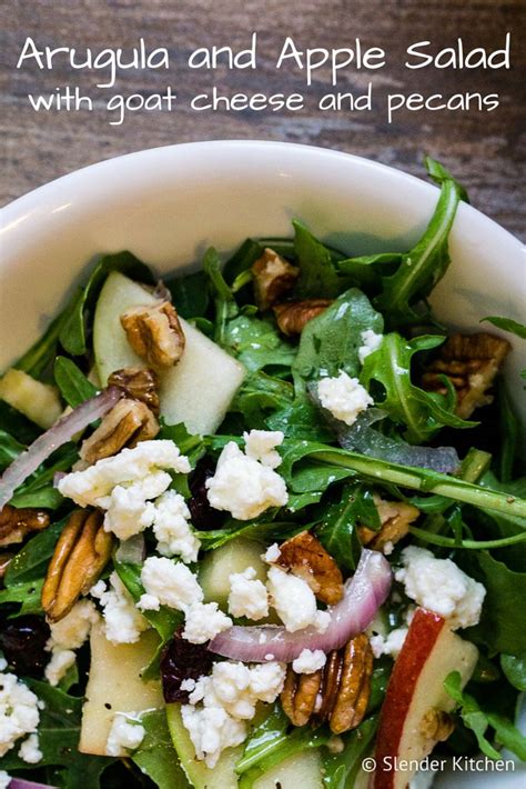 arugula-and-apple-salad-with-goat-cheese-and-pecans image