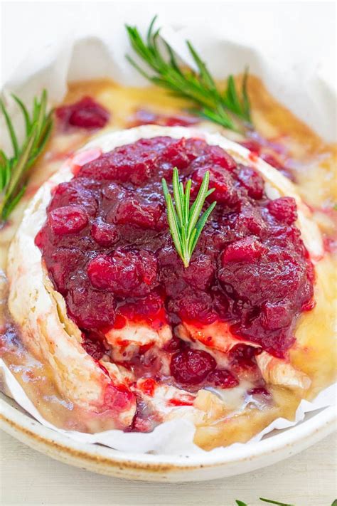 cranberry-baked-brie-easy-holiday-appetizer-averie-cooks image