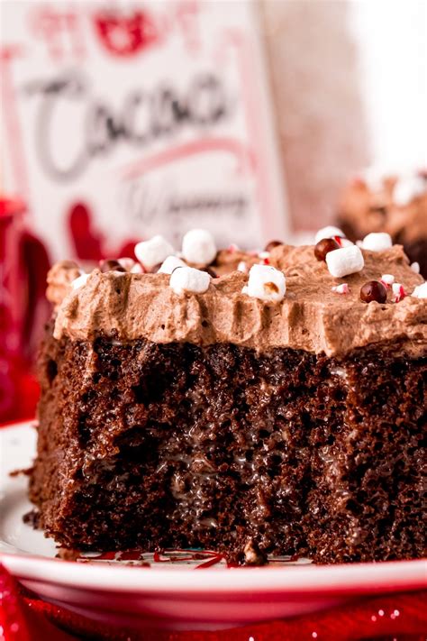 peppermint-hot-chocolate-poke-cake-the-best-cake image