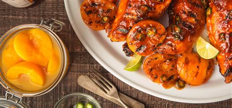california-cling-peach-spicy-grilled-chicken image