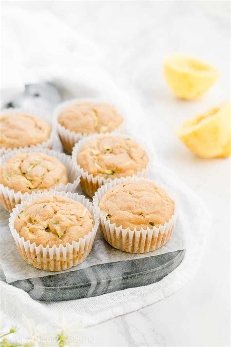 healthy-lemon-zucchini-muffins-amys-healthy-baking image