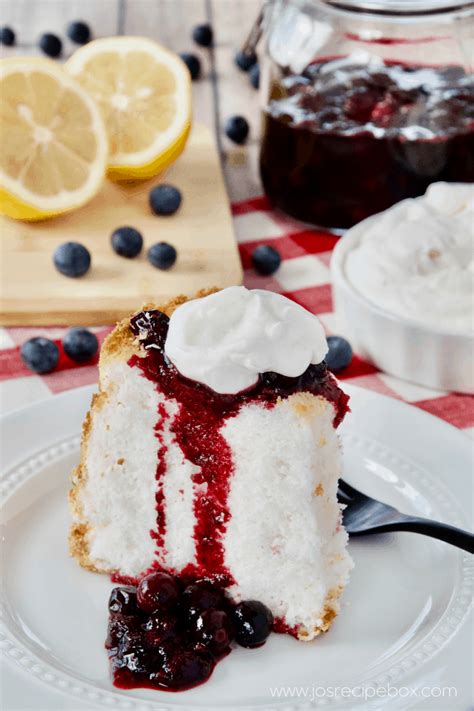 lemon-angel-food-cake-with-blueberry-compote-jos image
