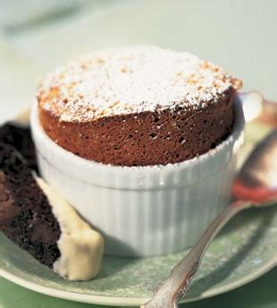 chocolate-amaretto-souffls-recipe-bon-apptit image