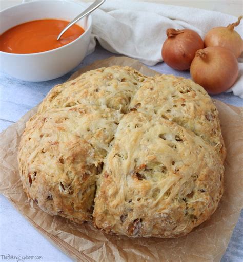 cheese-caramelised-onion-soda-bread-the-baking image